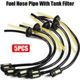 👉 Grasstrimmer 5PC Filter Oil Pipe Chain Saw Accessories Lawn Mower Grass Trimmer Fuel Tank Universal Fuelhose For 139/140/GX35