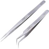 👉 Tweezer steel Stainless Precision Tweezers Pincet Pinzas VETUS TS-11 TS-15 Curved Straight Tip Repair Hand Tools Set