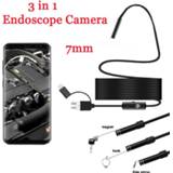 👉 Videocamera 7mm 3 in 1 Mini Endoscope Camera, 6 LED Waterproof Borescope Inspection Cameras USB Camcorders for Android Smartphone