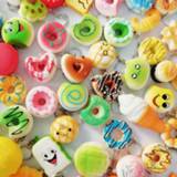 👉 Keyring kinderen 4/6/8pcs Squeeze Toys Mini Soft Extrusion Bread Rising Decompression Squishy Slow For Kids