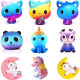 Kawaii Cartoon Galaxy Cute Deer Squishy cat jumbo Toys Slow Rising Cream Scented Squeeze Novelty Gift For Children Gifts