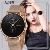👉 Watch steel vrouwen LIGE Womens Watches Top Brand Luxury Waterproof Fashion Ladies Stainless Ultra-Thin Casual Wrist Quartz Clock
