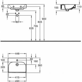 👉 Grijs Sphinx 335 fonteinmeubel - hoogglans lichtgrijs