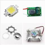 👉 Lens wit Round hole 44mm kit + 10W Cool White / warm whtie LED 10Watt Driver Heatsink DIY