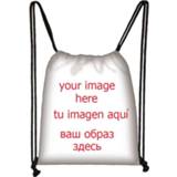 Backpack vrouwen Customize the image / logo name on drawstring bag women men causal travel bags ladies softback gift