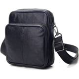 👉 Zwart leather New Men's Business Genuine Mini Crossbody Bags Portable European Style Male Single Shoulder Bag Black