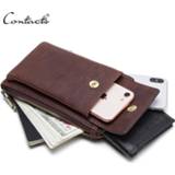 👉 Schoudertas leather small CONTACT'S genuine men shoulder bag for cell phone with card holders male vintage crossbody men's waist packs