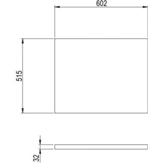 Saniselect Socan Wastafelblad 60x51,5cm Bardolino Eiken