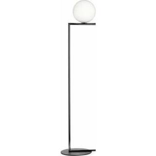 👉 Vloerlamp zwart staal Flos IC F2 -