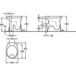 👉 Staande toilet keramisch wit Sphinx 280 AO 6cm verhoogd 8711754409477
