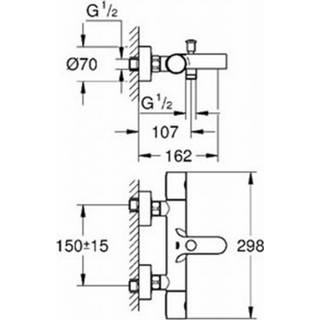 👉 Badthermostaat chroom m Grohe Grohtherm 1000 Cosmopolitan 4005176310782