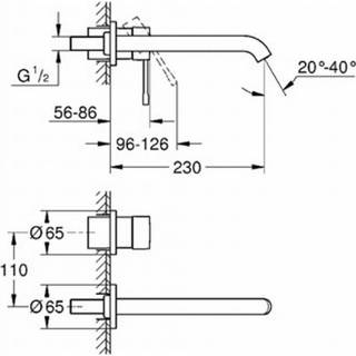 👉 Inbouw wastafelkraan chroom Grohe Essence 23cm zonder inbouwdeel 4005176307140