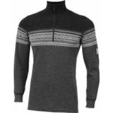 👉 Aclima - DE Marius Mock Neck - Merino trui maat XXL, zwart/grijs