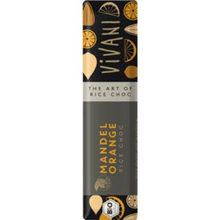 Chocoladereep oranje eten Vivani Chocolade Reep Rijstmelk Almond Orange 4044889002539