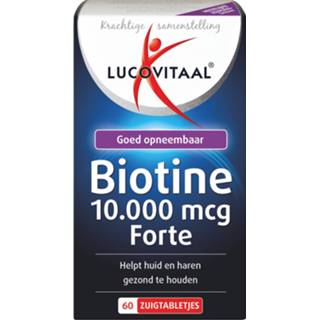 Zuigtablet gezondheid Lucovitaal Biotine 10.000 mcg Forte Zuigtabletten 8713713024059