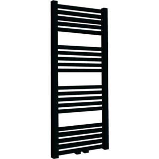 👉 Zwart Sierradiator Tower 182x60 cm Mat Midden Onderaansluiting