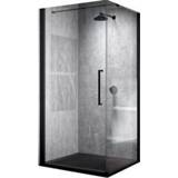 👉 Douche cabine glas zwart Douchecabine Novellini Young G+F met Draaideur Helder Mat Profiel 8719304512684