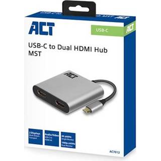 👉 AC7012 USB-C 2x HDMI kabeladapter 8716065409284