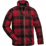 👉 Fleece hemd 176 uniseks rood zwart Pinewood - Kid's Kanada Fleecejack maat 176, rood/zwart 7331090181731