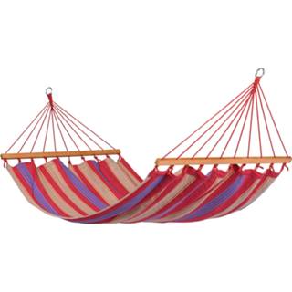 👉 Hangmat veelkleurig polycotton beschikbaar 1 Persoons Haïti Cherry 8719925910258