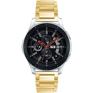 👉 Armband zakelijk druksluiting m goud metalen Just in Case voor Samsung Galaxy Watch 46mm - 8720007079329