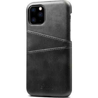 👉 Portemonnee kunstleer leather zwart Mobiq - Snap On Wallet iPhone 11 7106611036469