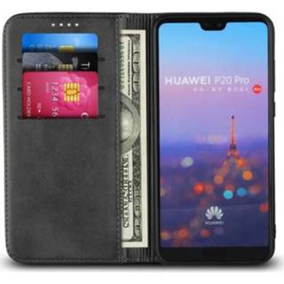 👉 Portemonnee zwart leer Casecentive Leren Wallet case Huawei P20 Pro 8720153790543