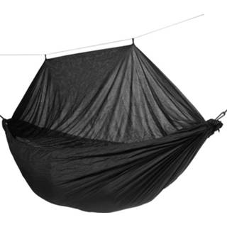 👉 Reis hangmat Reishangmat Enpersoons zwart parachutestof Eénpersoons 'Mosquito' Black 8719925910531