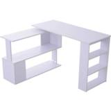 👉 Bureau wit active HOMCOM computertafel met opbergkast L-vorm 4250871264896