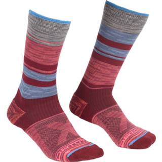 👉 Sock vrouwen roze grijs rood Ortovox - Women's All Mountain Mid Socks Wandelsokken maat 42-44, rood/roze/grijs 4251422523608