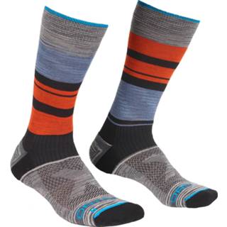 👉 Sock mannen zwart grijs Ortovox - All Mountain Mid Socks Wandelsokken maat 45-47, grijs/zwart 4251422536837