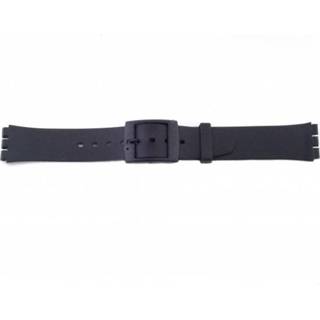 👉 Horlogeband zwart rubber Swatch P51 17mm 8719217050198