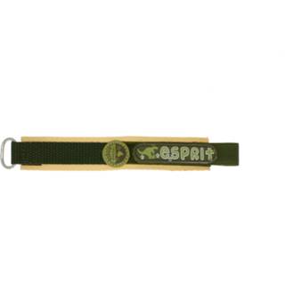 👉 Horlogeband groen bruin klittenband Esprit ES101333002U 16mm + stiksel 8719217139749