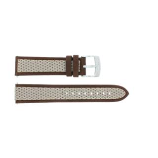 👉 Horlogeband bruin leder textiel Camel BC50990 / A667.5327LGPA Leder/Textiel 22mm 8719217154384