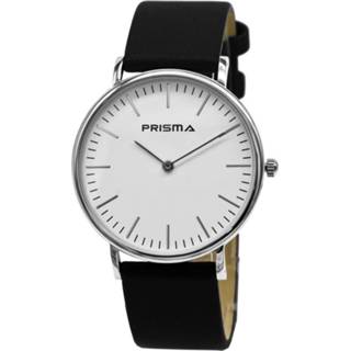 👉 Horloge zilverkleurige zwarte vrouwen Prisma Verfijnd Dames met Horlogeband 8716667163218