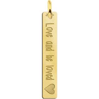 👉 Kettinghanger goud Names4ever Verticale Bar Ketting Hanger met Gravure van