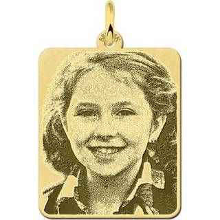 👉 Hanger goud Kleine Rechthoekige Fotogravure van Names4ever