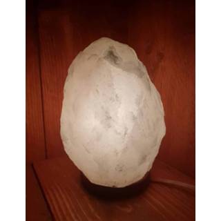 👉 Zoutlamp wit witte active 2 tot 4 kg - Zoutsteen Lamp van zout uit Dode Zee c.a.19,5x13cm 8720153600576