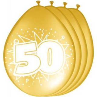 👉 Goud Ballon 50 jaar huwelijk 8 stuks