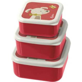 👉 Roze meisjes Sigikid® Snackboxen Set van 3 Hond 4001190249862