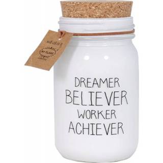 👉 Wit My Flame Lifestyle scented soy candle white dreamer believer 8719481032562