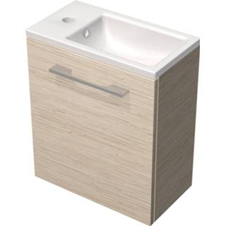👉 Fontein bamboe Blinq Fresno fonteinmeubel 40x22 cm. deur links met 09