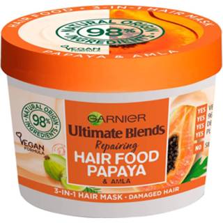 👉 Haarmasker vrouwen Garnier Ultimate Blends Hair Food Papaya 3-in-1 Damaged Mask Treatment 390ml 3600542231565