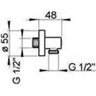 Hotbath Mate M500 wanduitlaat rond chroom