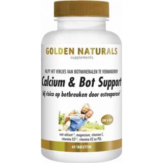 👉 Calcium voedingssupplementen gezondheid Golden Naturals & Bot Support Tabletten 8718164647772