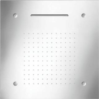 👉 Hoofddouche chroom Living Spa vierkant met Kleur LED-Verlichting Herzbach Gepolijst (drie standen) 4039139243190