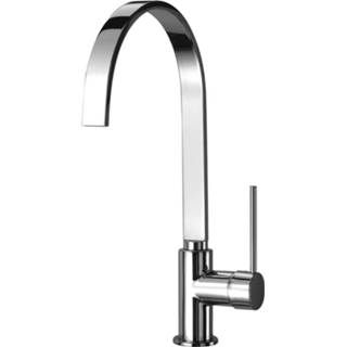 👉 Chroom Keukenmengkraan Herzbach Design New 1-Gats Vlakke Uitloop 4039139001738