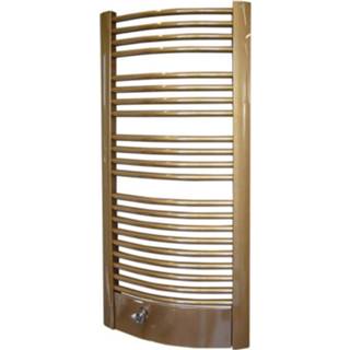👉 Handdoekradiator brons egeus links Sapho Gebogen 59.5x115.4 cm 669W 8590913862144