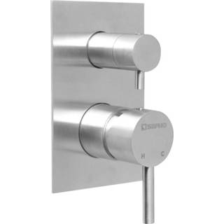 👉 Douchekraan RVS mengkraan imal bouw hendel keramisch Inbouw Sapho Minimal Afbouwdeel 2-weg (incl. inbouwdeel) 8590913816079