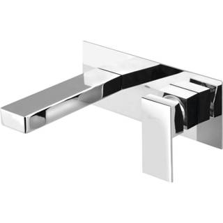 👉 Wastafelmengkraan chroom messing mengkraan zonder waste latus bouw hendel keramisch standaard perlator Inbouw Sapho 1-hendel Uitloop Recht 16.5 cm 8590913862830